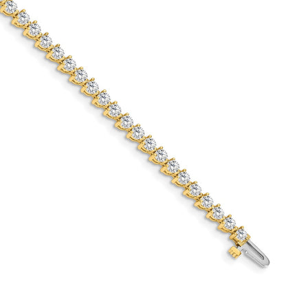 14K Gelbgold True Origin 4 1/3 Karat Im Labor Gezüchtet Diamant Vs D E F Tennis Armband