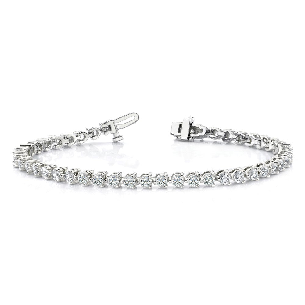 14K Weißgold True Origin 4 1/3 Karat Im Labor Gezüchtet Diamant Vs D E F Tennis Armband