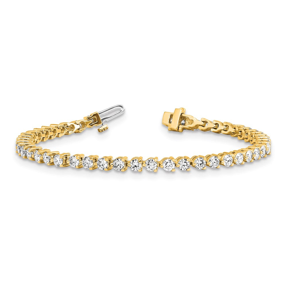14K Gelbgold True Origin 4 3/4 Karat Im Labor Gezüchtet Diamant Vs D E F Tennis Armband