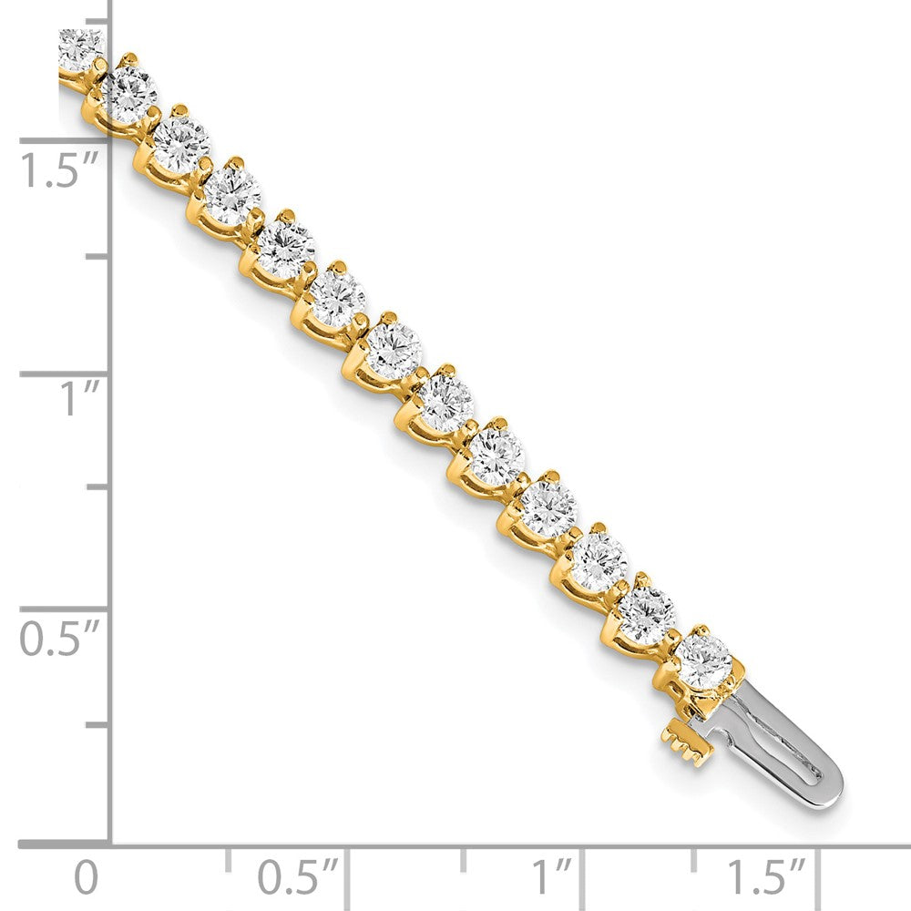 14K Gelbgold True Origin 4 3/4 Karat Im Labor Gezüchtet Diamant Vs D E F Tennis Armband