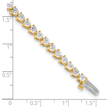 14K Gelbgold True Origin 4 3/4 Karat Im Labor Gezüchtet Diamant Vs D E F Tennis Armband