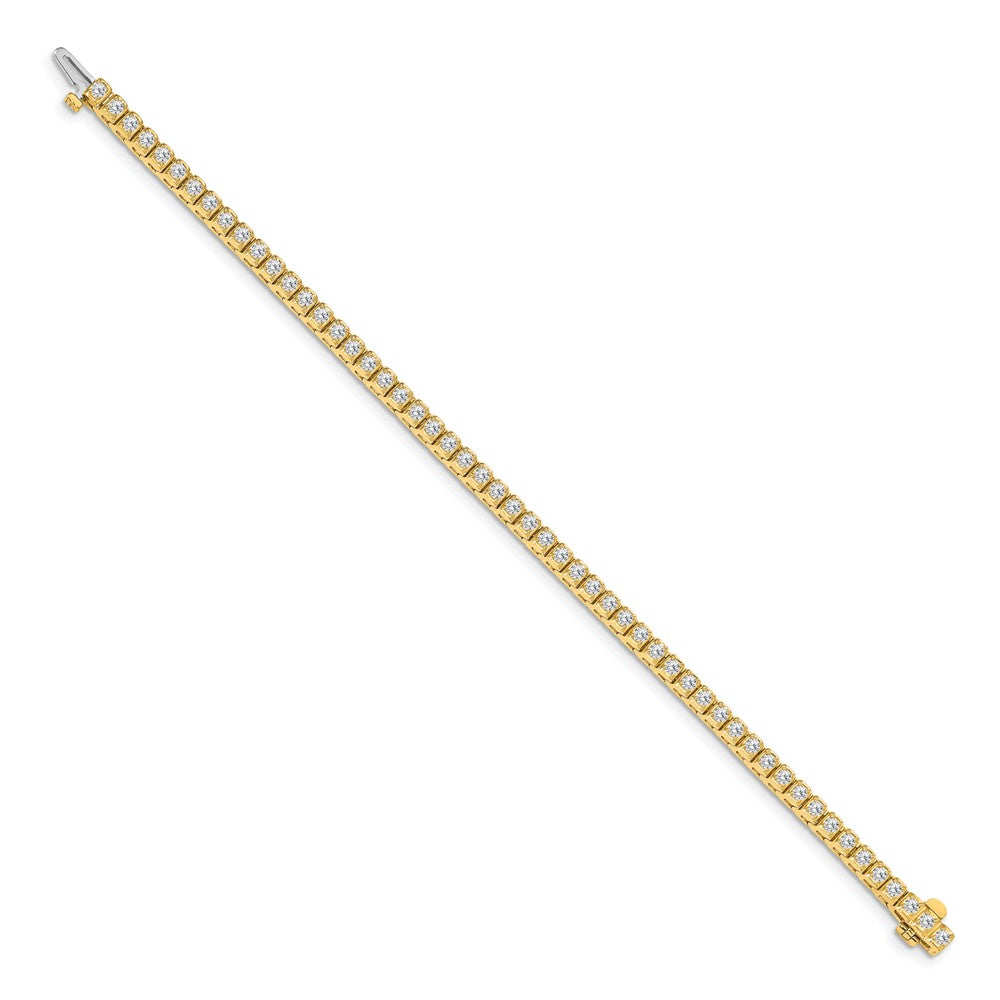 14K Gelbgold Im Labor Gezüchtet Diamant Vs/si Fgh Tennis Armband