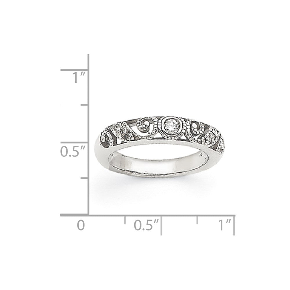 14K Weißgold Ehering mit VS Diamant
