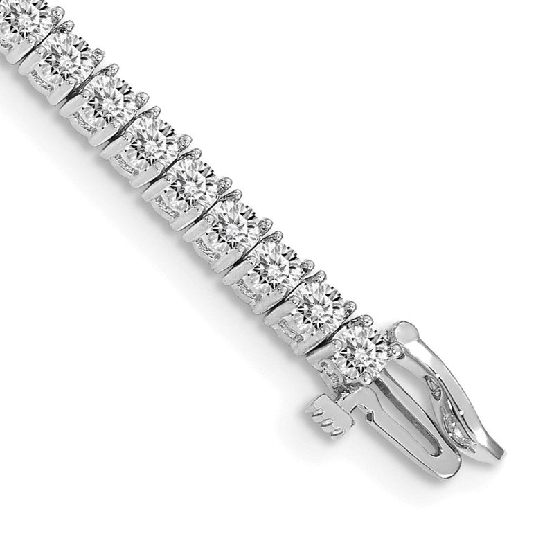 14K Weißgold Komplett 4.92 Karat Rund A Diamant 4 Krappen 7 Zoll Tennis Armband
