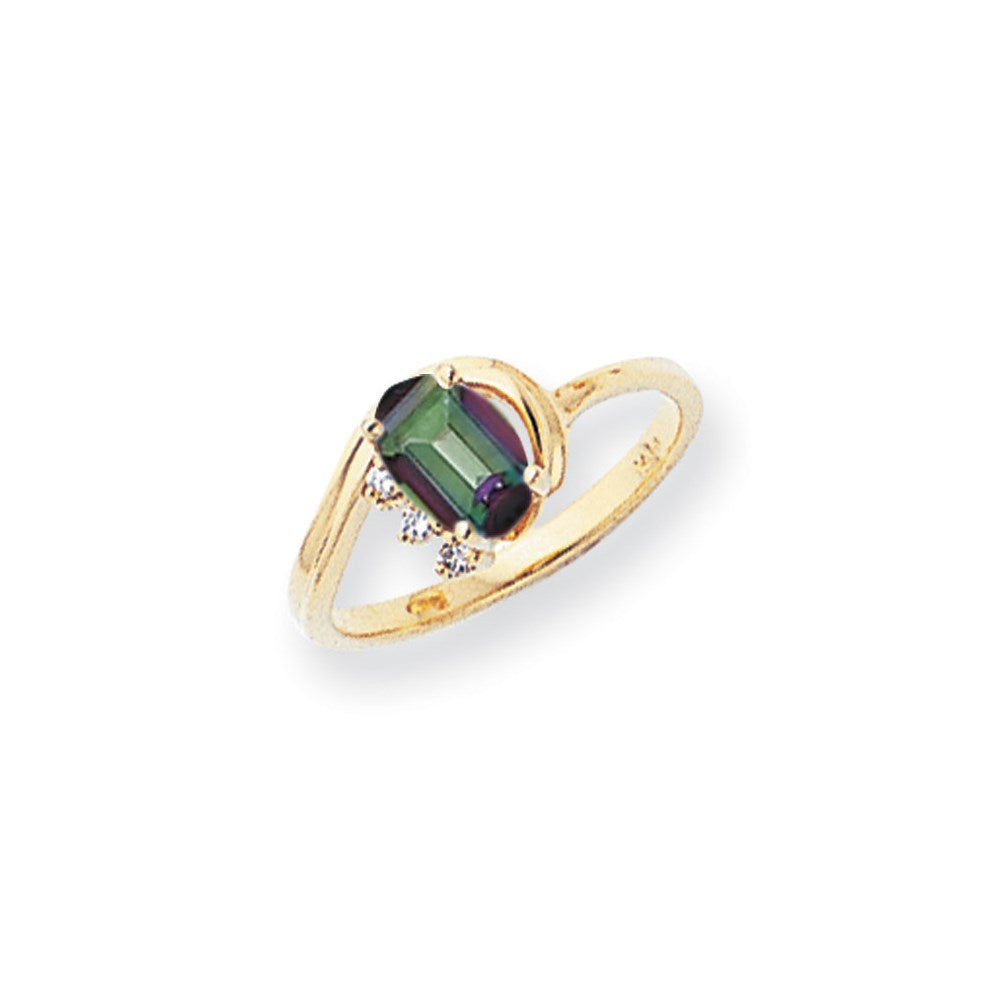 14K Gelbgold Aa Diamant Ring
