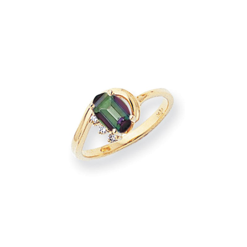 14K Gelbgold Aa Diamant Ring