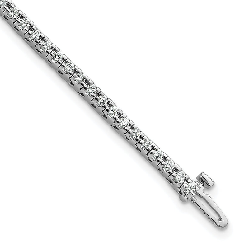 14K Weißgold Komplett 1.25 Karat Rund Aaa Diamant 4 Krappen 7 Zoll Tennis Armband