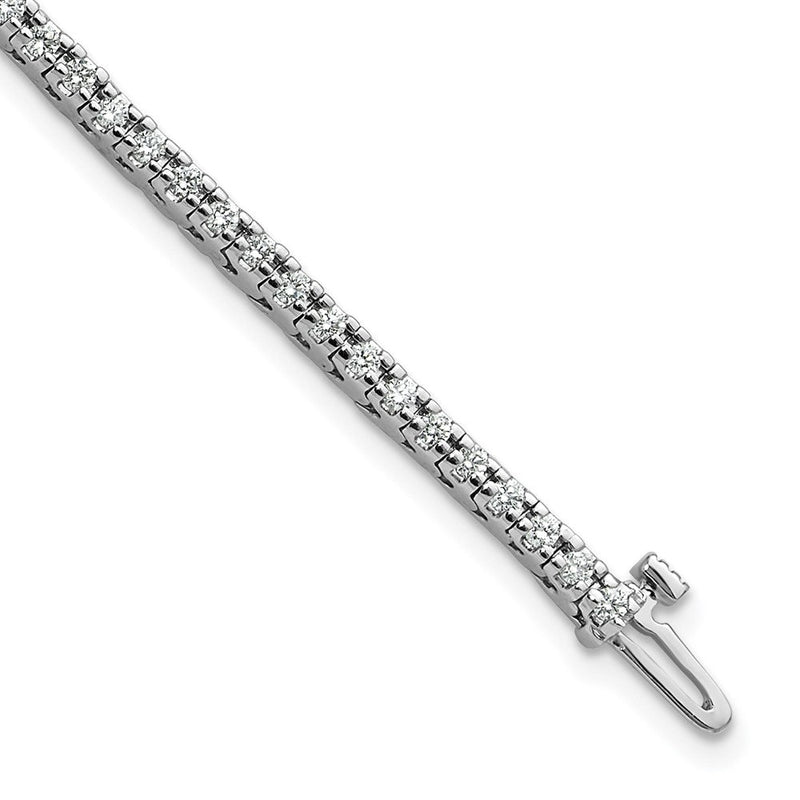 14K Weißgold Komplett 1.25 Karat Rund Aa Diamant 4 Krappen 7 Zoll Tennis Armband
