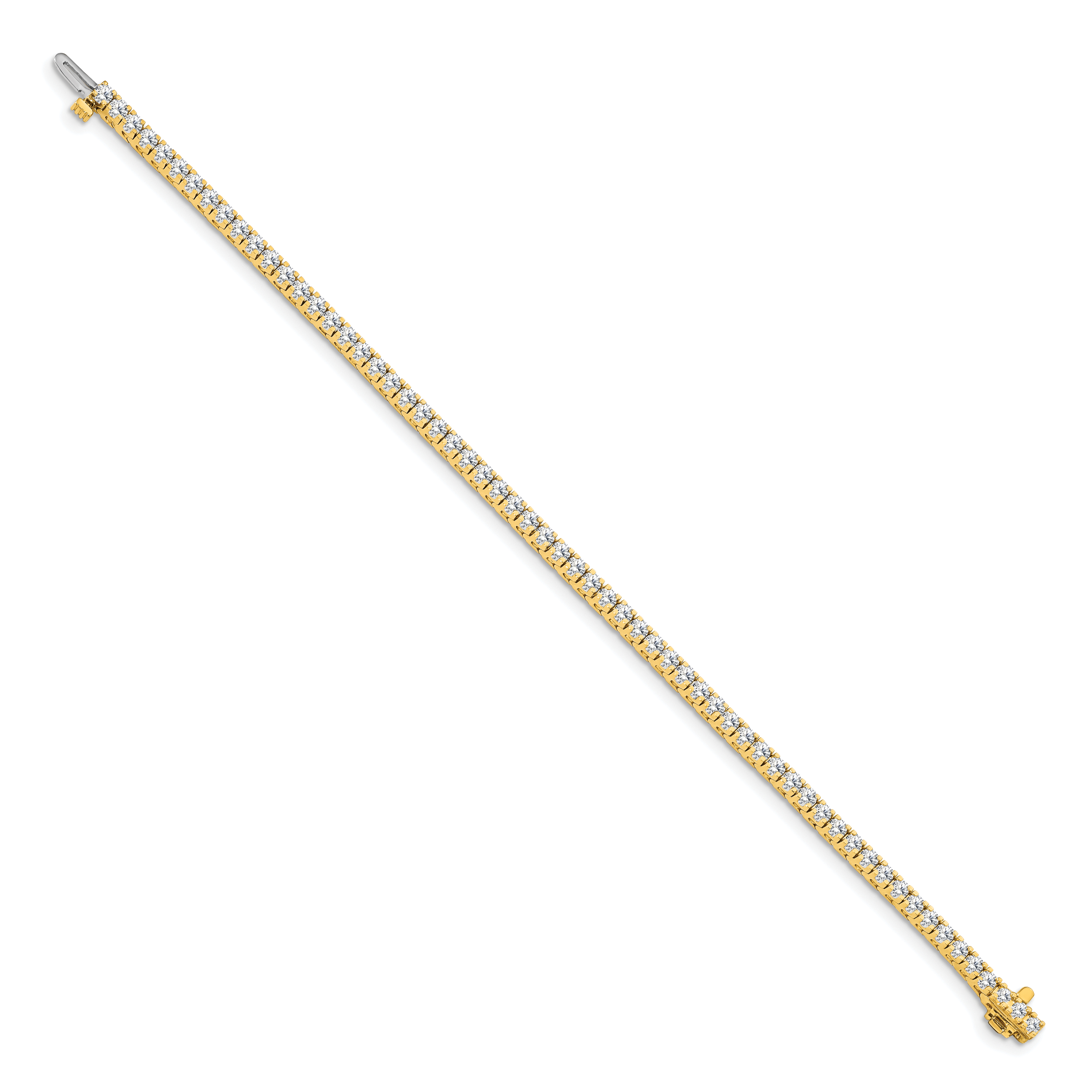 14K Gelbgold True Origin 2 1/6 Karat Im Labor Gezüchtet Diamant Vs D E F Tennis Armband