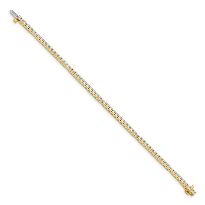 14K Gelbgold True Origin 2 1/6 Karat Im Labor Gezüchtet Diamant Vs D E F Tennis Armband