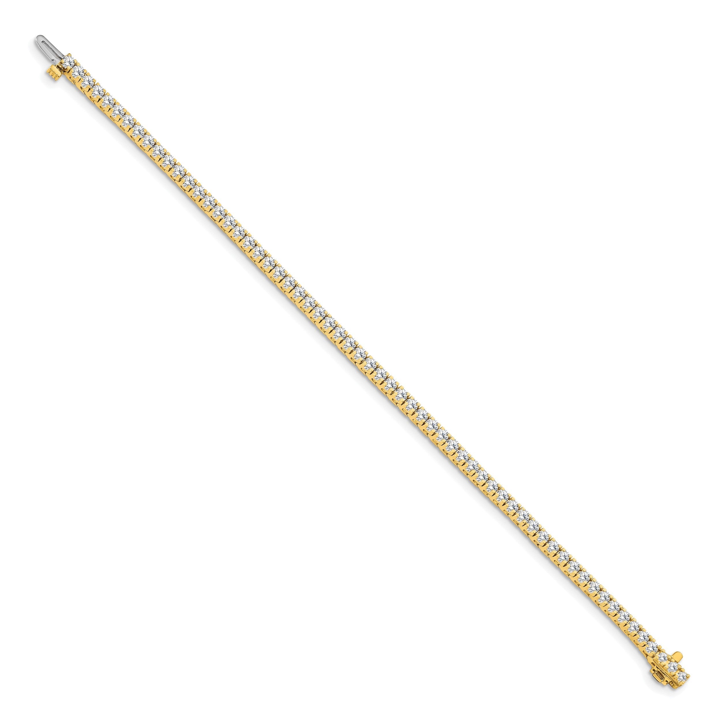 14K Gelbgold True Origin 2 1/6 Karat Im Labor Gezüchtet Diamant Vs D E F Tennis Armband