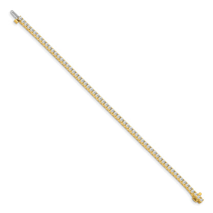 14K Gelbgold True Origin 2 1/6 Karat Im Labor Gezüchtet Diamant Vs D E F Tennis Armband