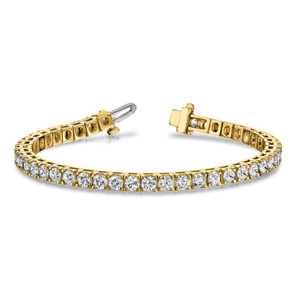 14K Gelbgold True Origin 2 1/6 Karat Im Labor Gezüchtet Diamant Vs D E F Tennis Armband