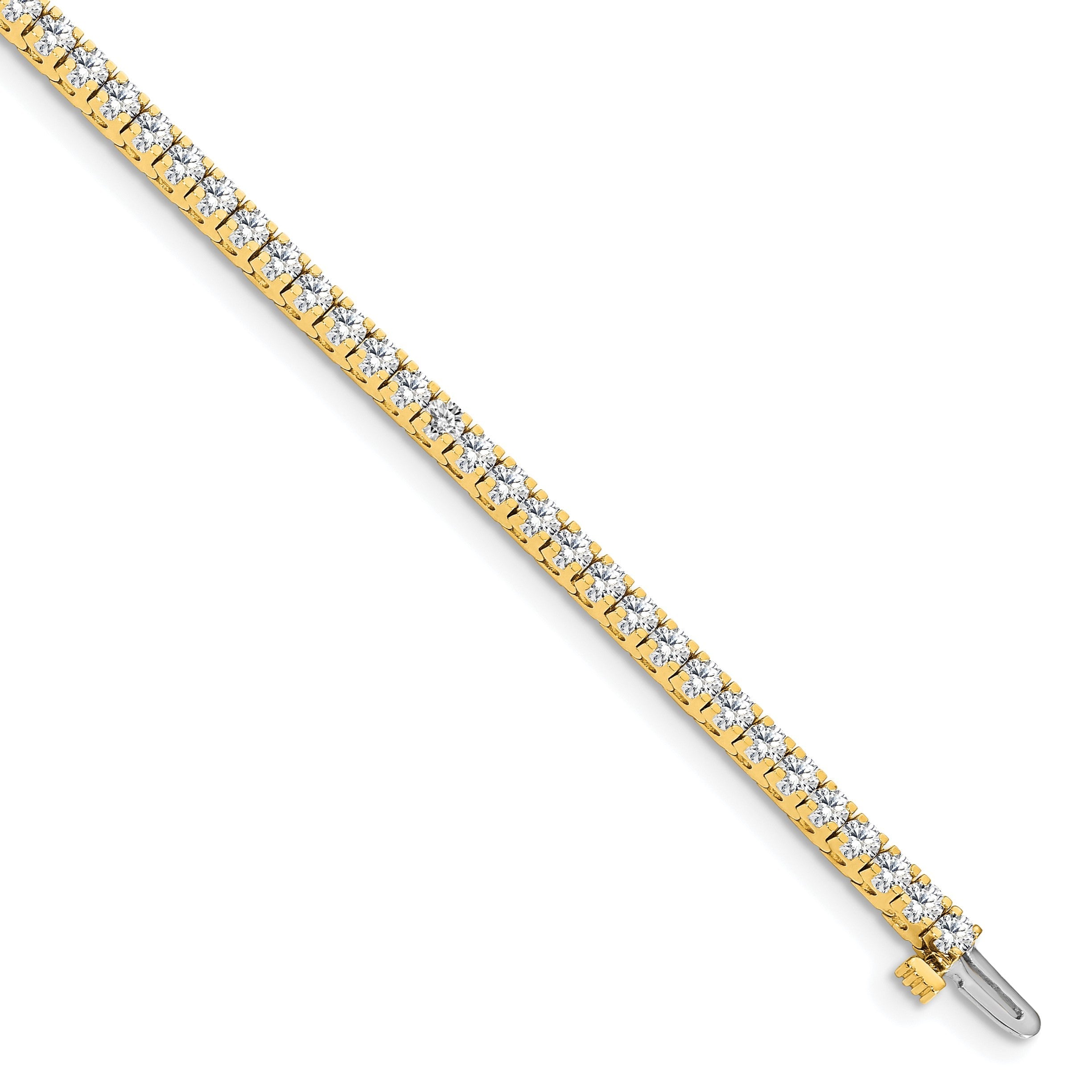 14K Gelbgold True Origin 2 1/6 Karat Im Labor Gezüchtet Diamant Vs D E F Tennis Armband