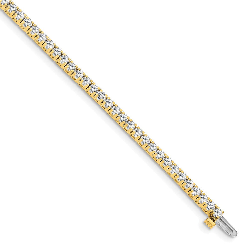 14K Gelbgold 2 1/6 Ct. Im Labor Gezüchtet Diamant Vs/si+ G+ Rund Tennis Armband