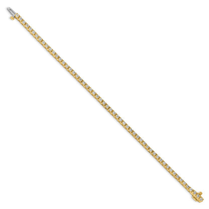 14K Gelbgold True Origin 2 1/5 Karat Im Labor Gezüchtet Diamant Vs D E F Tennis Armband