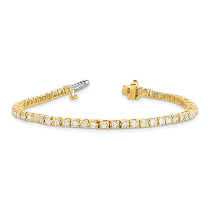 14K Gelbgold True Origin 2 1/5 Karat Im Labor Gezüchtet Diamant Vs D E F Tennis Armband
