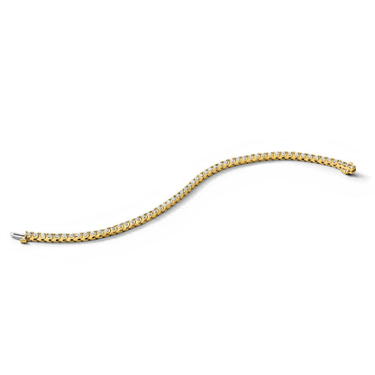 14K Gelbgold True Origin 2 1/5 Karat Im Labor Gezüchtet Diamant Vs D E F Tennis Armband