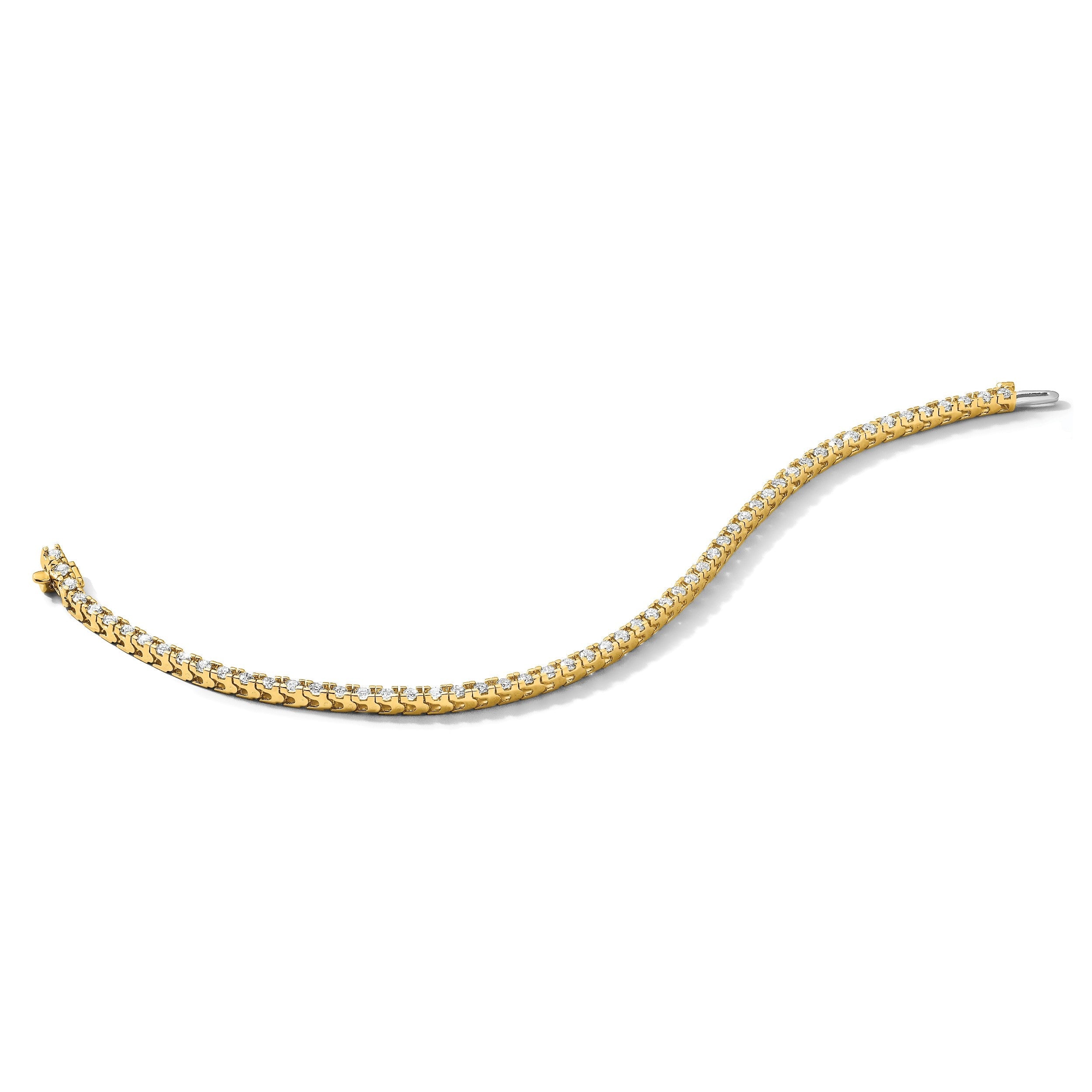 14K Gelbgold True Origin 2 1/5 Karat Im Labor Gezüchtet Diamant Vs D E F Tennis Armband