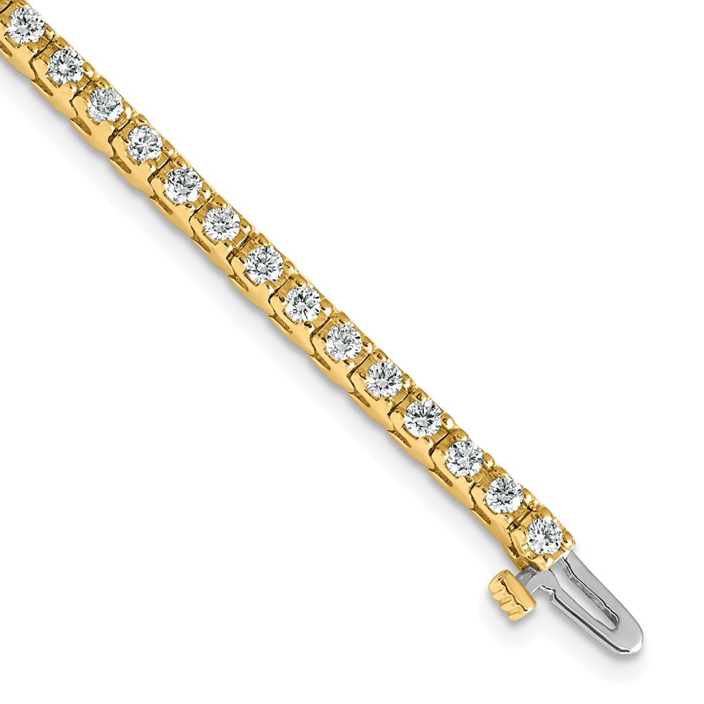 14K Gelbgold True Origin 2 1/5 Karat Im Labor Gezüchtet Diamant Vs D E F Tennis Armband