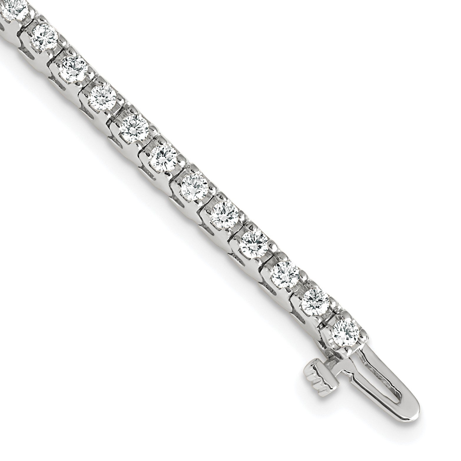 14K Weißgold 2 1/5ct Im Labor Gezüchtet Diamant Vs/si+ G+ Tennis Armband