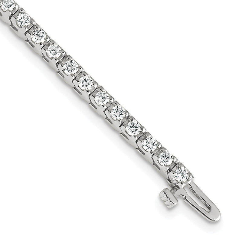 14K Weißgold 2 1/5ct Im Labor Gezüchtet Diamant Vs/si+ G+ Tennis Armband