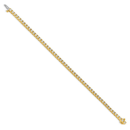 14K Gelbgold True Origin 2 7/8 Karat Im Labor Gezüchtet Diamant Vs D E F Tennis Armband