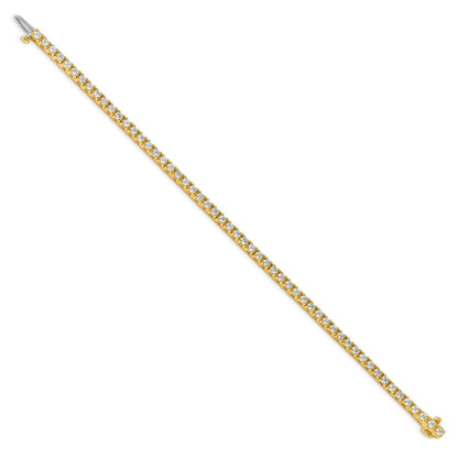 14K Gelbgold True Origin 2 7/8 Karat Im Labor Gezüchtet Diamant Vs D E F Tennis Armband
