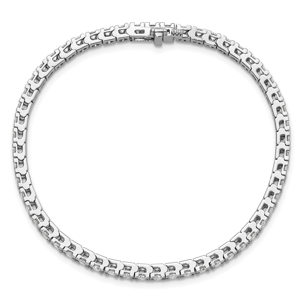14K Weißgold True Origin 2 7/8 Karat Im Labor Gezüchtet Diamant Vs D E F Tennis Armband
