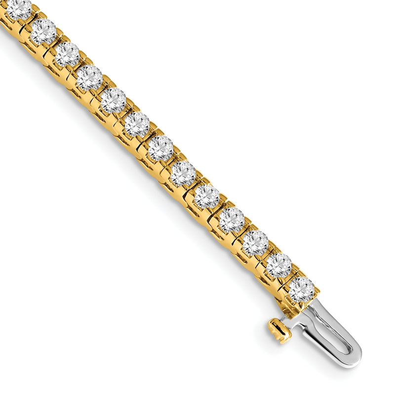 14K Gelbgold True Origin 4 1/10 Karat Im Labor Gezüchtet Diamant Vs D E F Tennis Armband