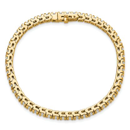 14K Gelbgold Im Labor Gezüchtet Vs/si+ G+ Diamant Tennis Armband