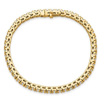 14K Gelbgold True Origin 4 5/8 Karat Im Labor Gezüchtet Diamant Vs D E F Tennis Armband