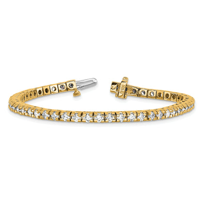 14K Gelbgold Im Labor Gezüchtet Vs/si+ G+ Diamant Tennis Armband