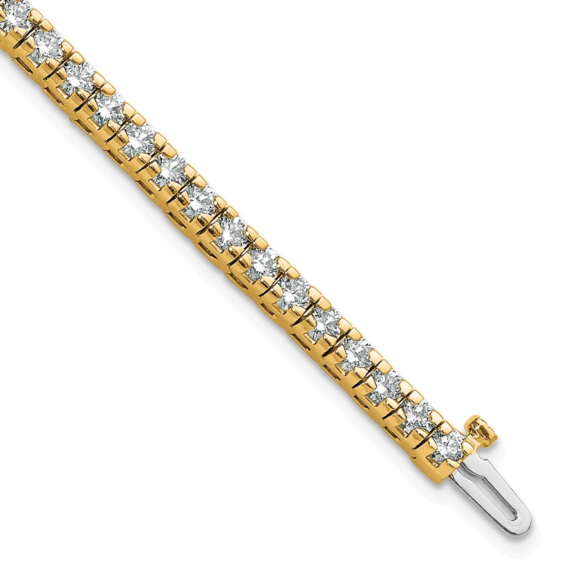 14K Gelbgold Im Labor Gezüchtet Vs/si+ G+ Diamant Tennis Armband