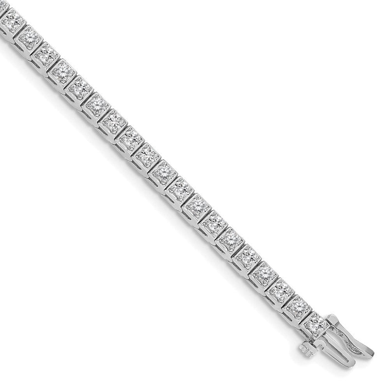 14K Weißgold Komplett 1.75 Karat Rund Vs Diamant 4 Krappen 7 Zoll Tennis Armband