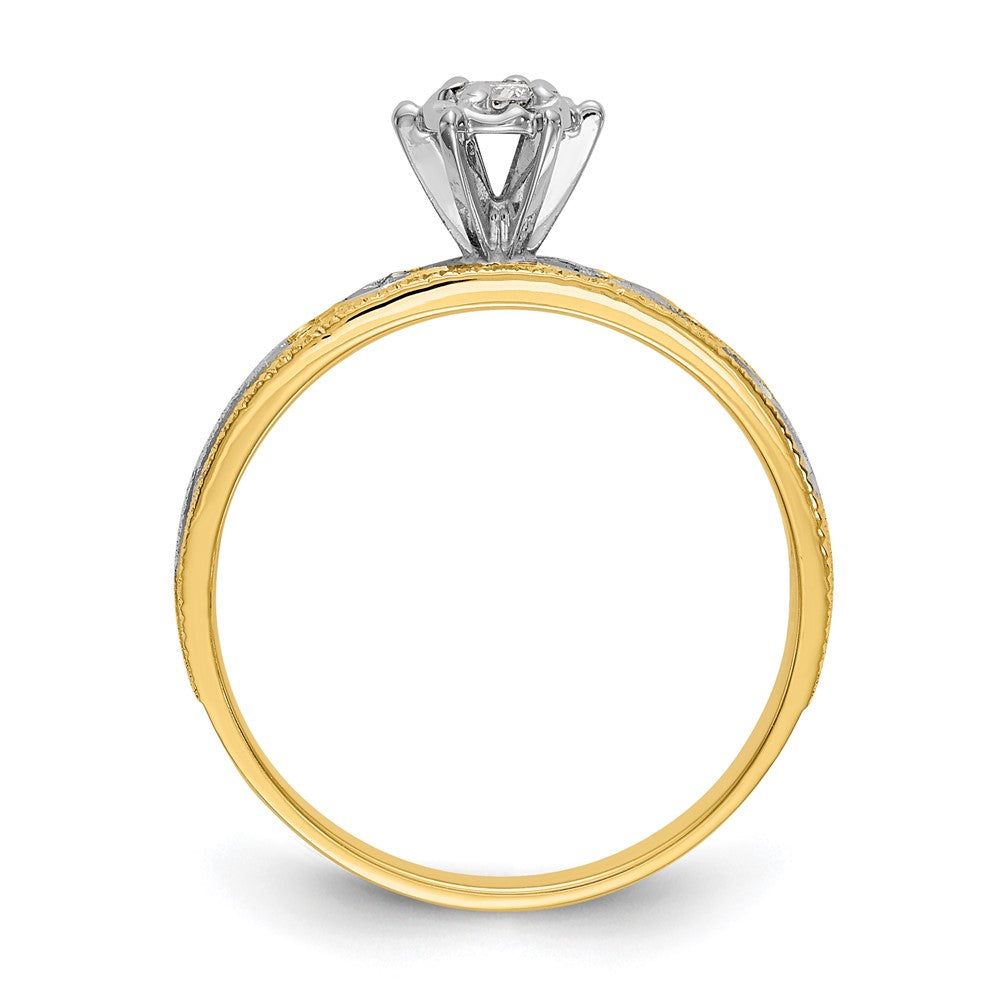 14K Gelbgold Verlobungsring-Trio in AA-Qualität