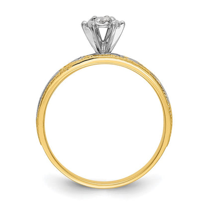14K Gelbgold Verlobungsring-Trio in AA-Qualität