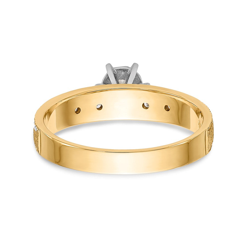 14K Gelbgold Verlobungsring-Trio in AA-Qualität