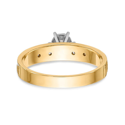 14K Gelbgold Verlobungsring-Trio in AA-Qualität