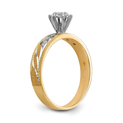 14K Gelbgold Verlobungsring-Trio in AA-Qualität