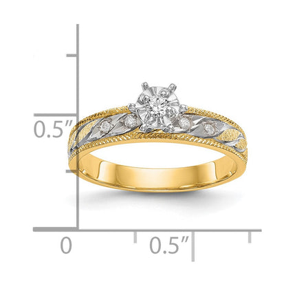 14K Gelbgold Verlobungsring-Trio in AA-Qualität