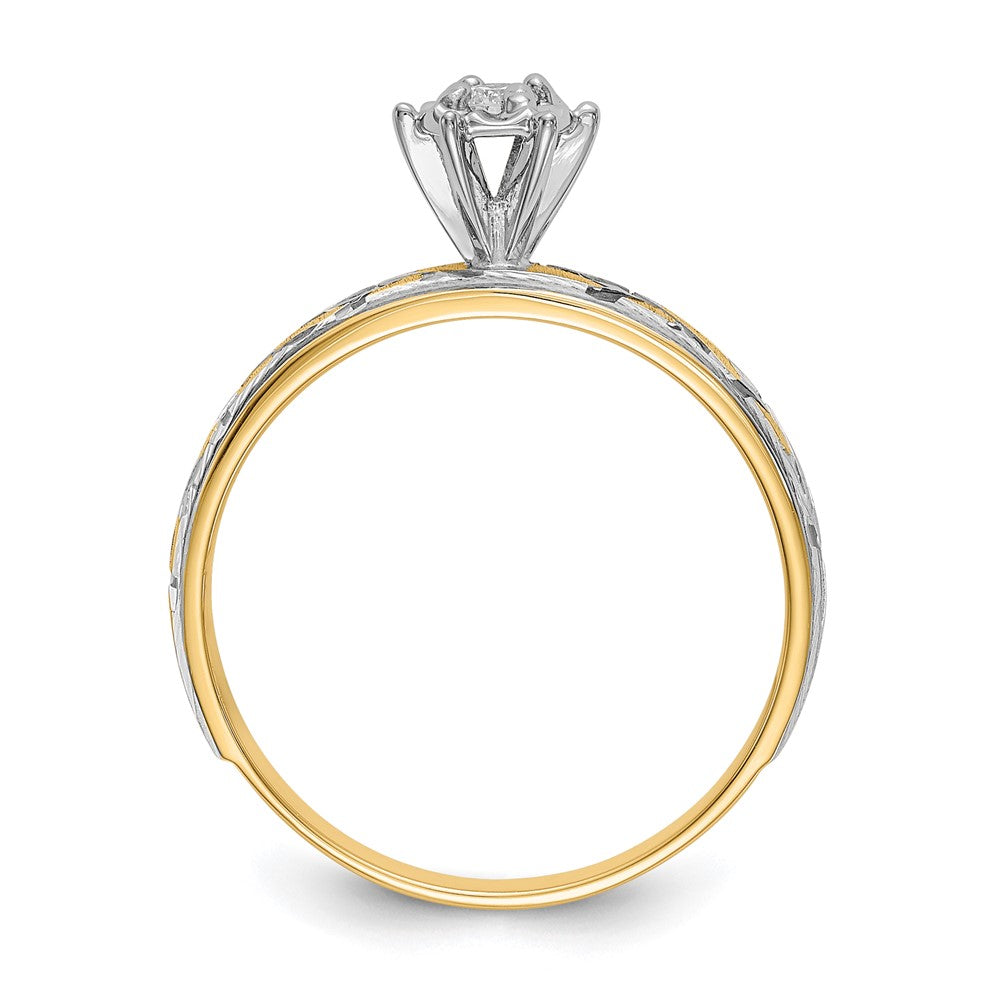 14K Gelbgold Verlobungsring-Trio in AA-Qualität