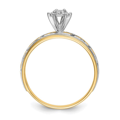 14K Gelbgold Verlobungsring-Trio in AA-Qualität