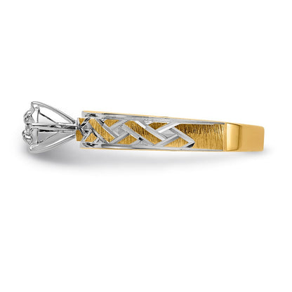 14K Gelbgold Verlobungsring-Trio in AA-Qualität
