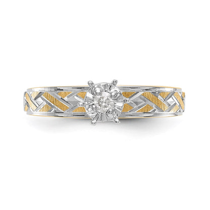 14K Gelbgold Verlobungsring-Trio in AA-Qualität