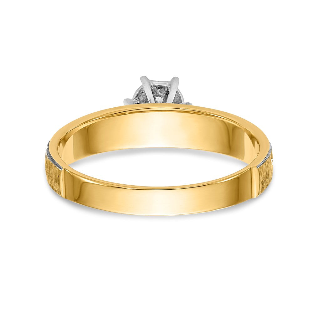 14K Gelbgold Verlobungsring-Trio in AA-Qualität