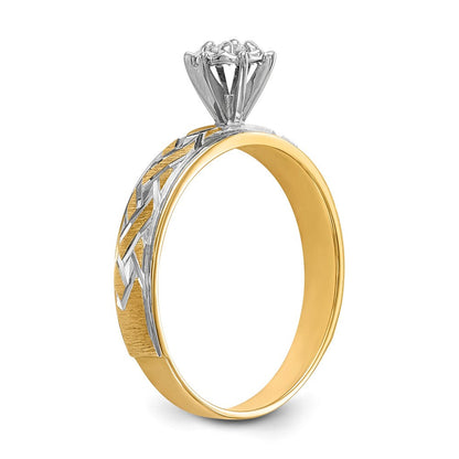 14K Gelbgold Verlobungsring-Trio in AA-Qualität