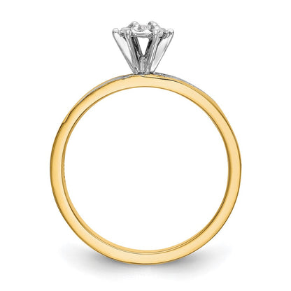 14K Gelbgold AA-Qualität Trio-Verlobungsring