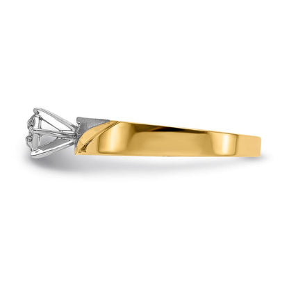 14K Gelbgold AA-Qualität Trio-Verlobungsring