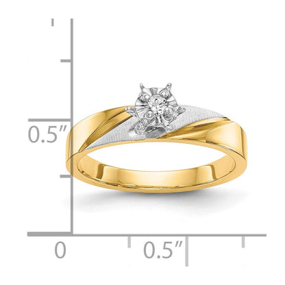 14K Gelbgold AA-Qualität Trio-Verlobungsring